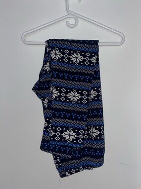 Fleece lined - White Snowflake Legging